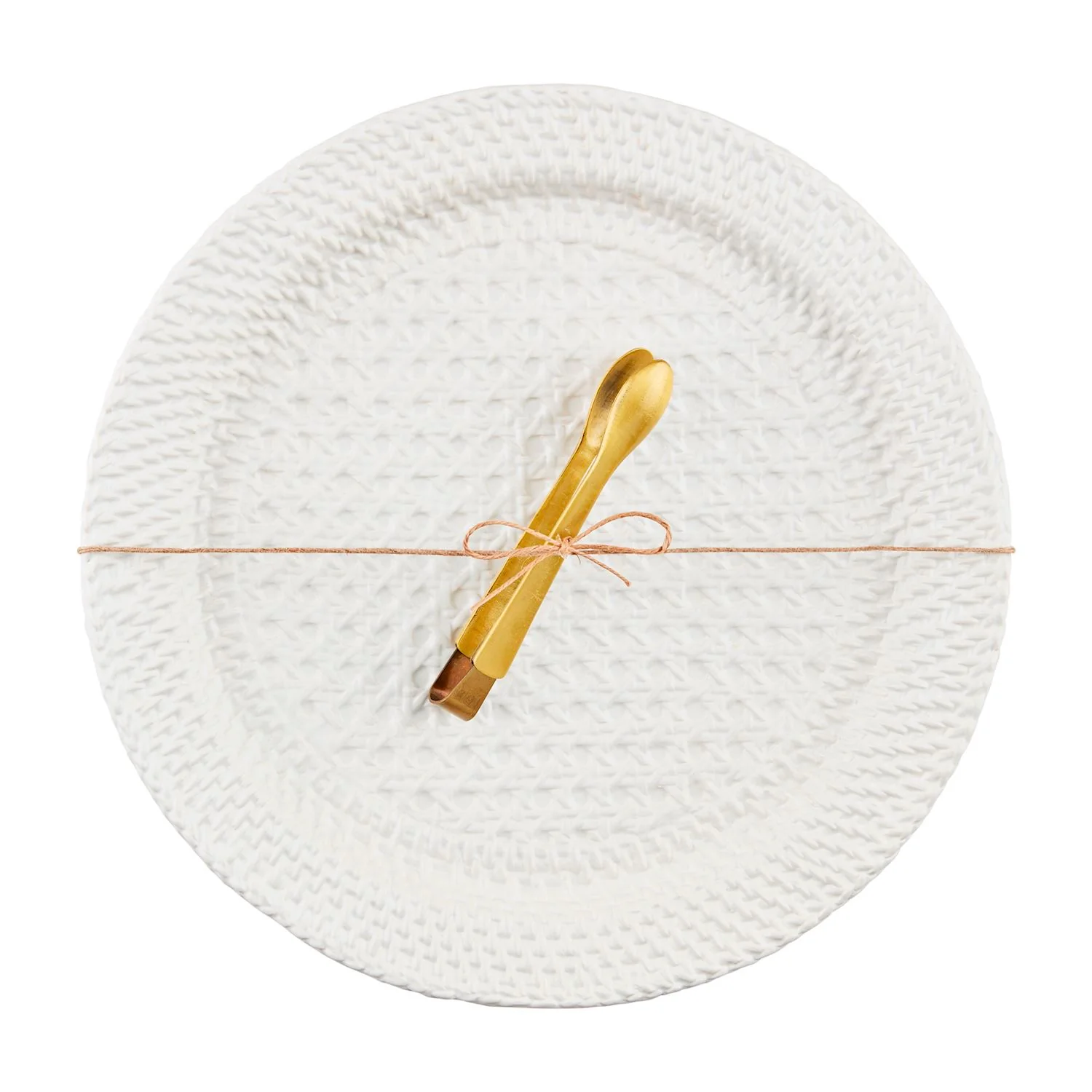 Mud Pie - Woven Stoneware Platter Set