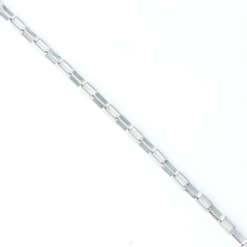 Narelle - Waterproof Box Chain Necklace, Silver - Image 3