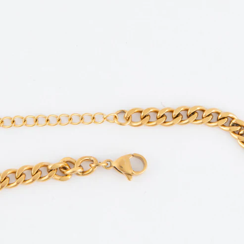 Narelle - Waterproof Carabiner Chain Necklace, Gold - Image 4