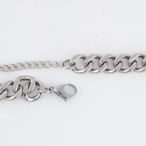 Narelle - Waterproof Chunky Chain Necklace, Silver - Image 4