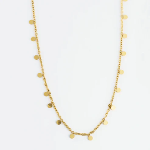 Narelle - Waterproof Disc Chain Necklace, Gold