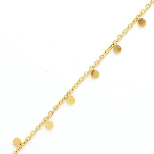 Narelle - Waterproof Disc Chain Necklace, Gold - Image 3