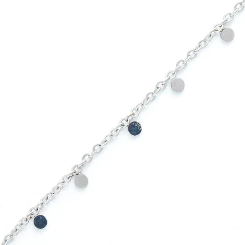 Narelle - Waterproof Disc Chain Necklace, Silver - Image 2