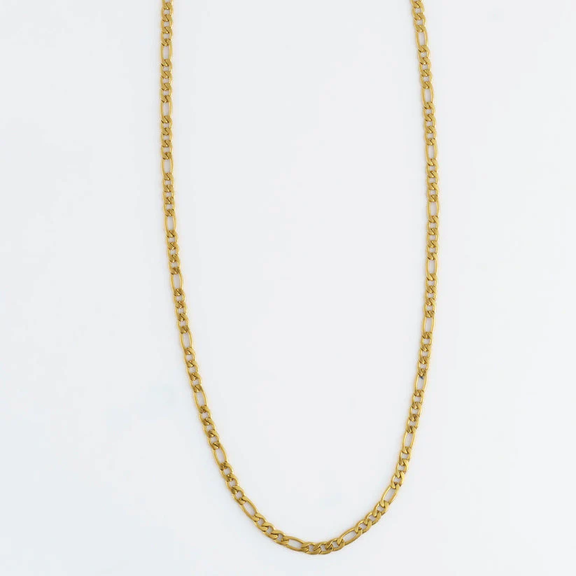 Narelle - Waterproof Figaro Chain Necklace, Gold