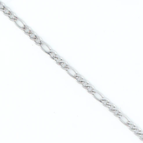 Narelle - Waterproof Figaro Chain Necklace, Silver - Image 2