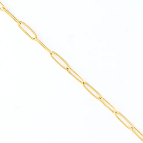 Narelle - Waterproof Paperclip Chain Necklace, Gold - Image 3