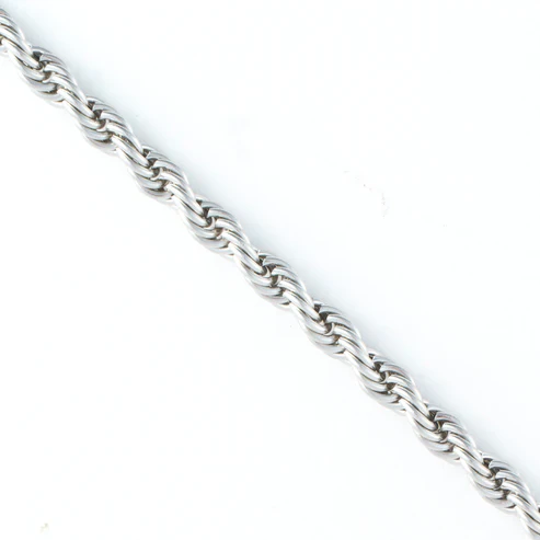 Narelle - Waterproof Rope Chain Necklace, Silver - Image 3