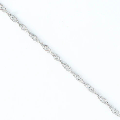 Narelle - Waterproof Twisted Chain Necklace, Silver - Image 3