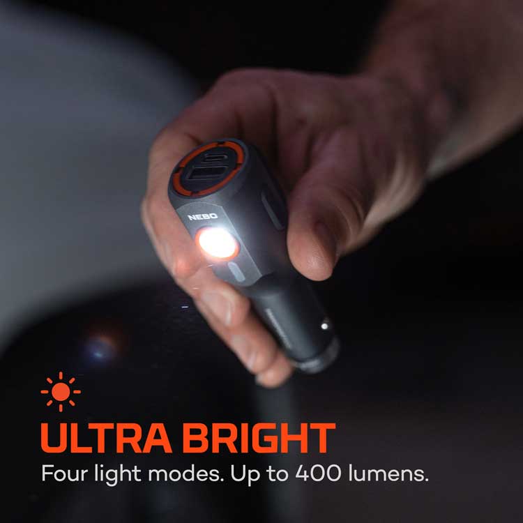 Nebo - Transport 400 RC 2-in-1 Car Charger and Flashlight - Image 3