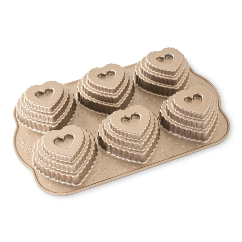 NordicWare - Tiered Heart Cakelet Pan - Image 2