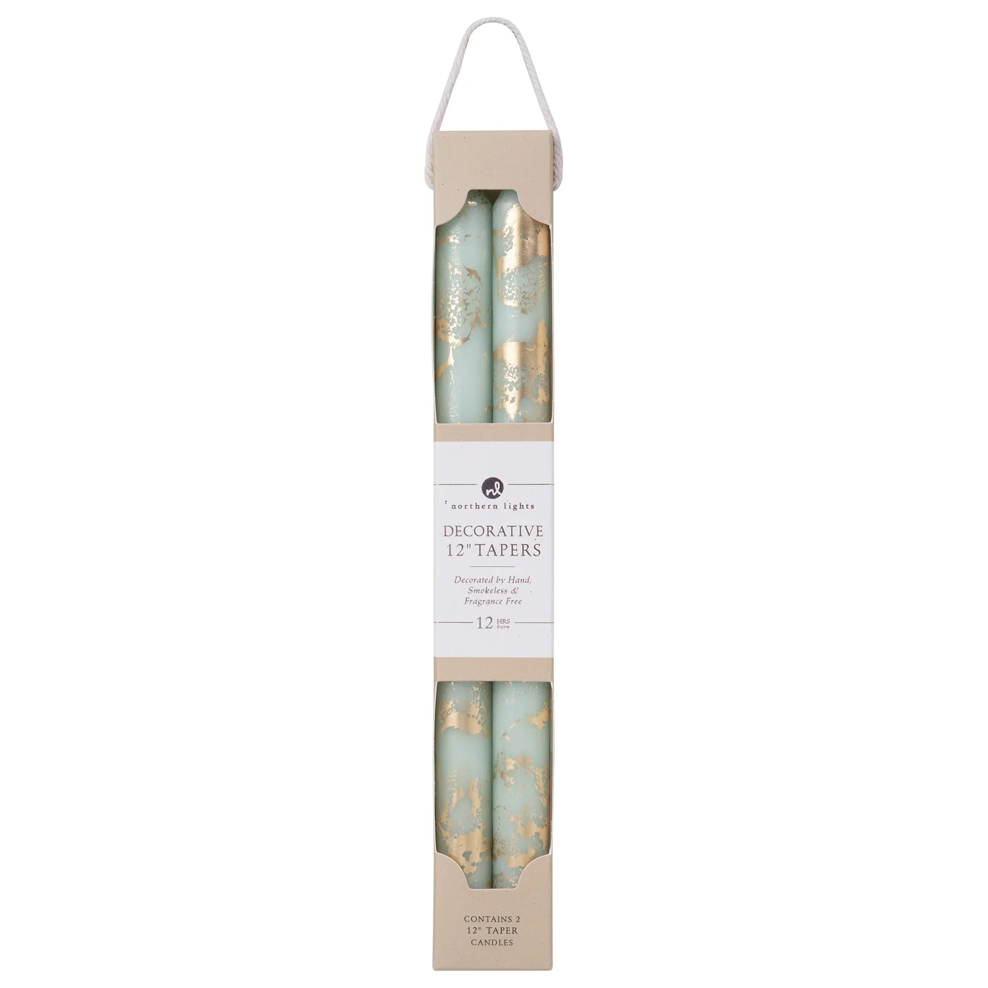 Northern Lights Candles - Pistachio with Gold Tapers - Image 2