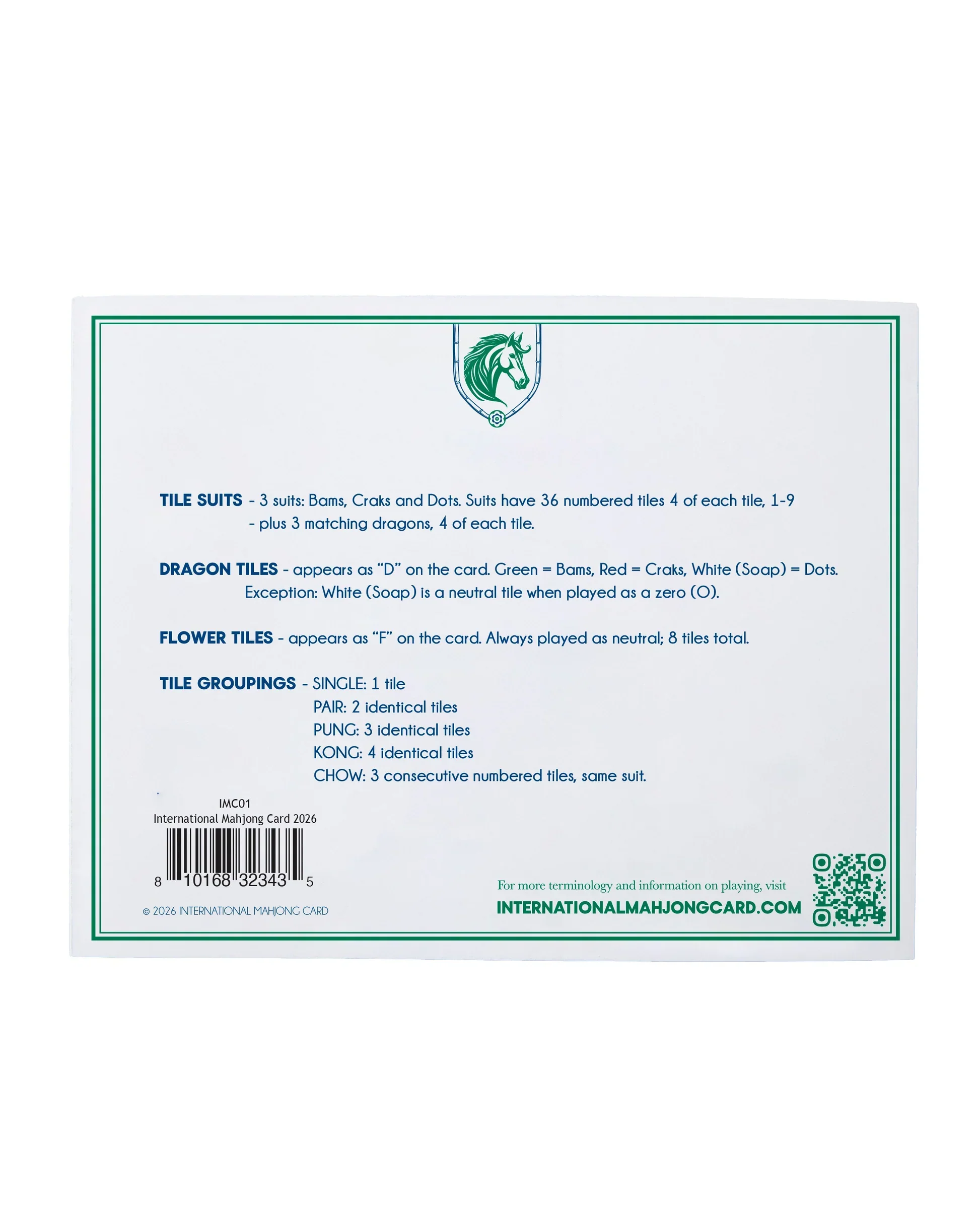 Oh My Mahjong - International Mahjong Card - Image 2