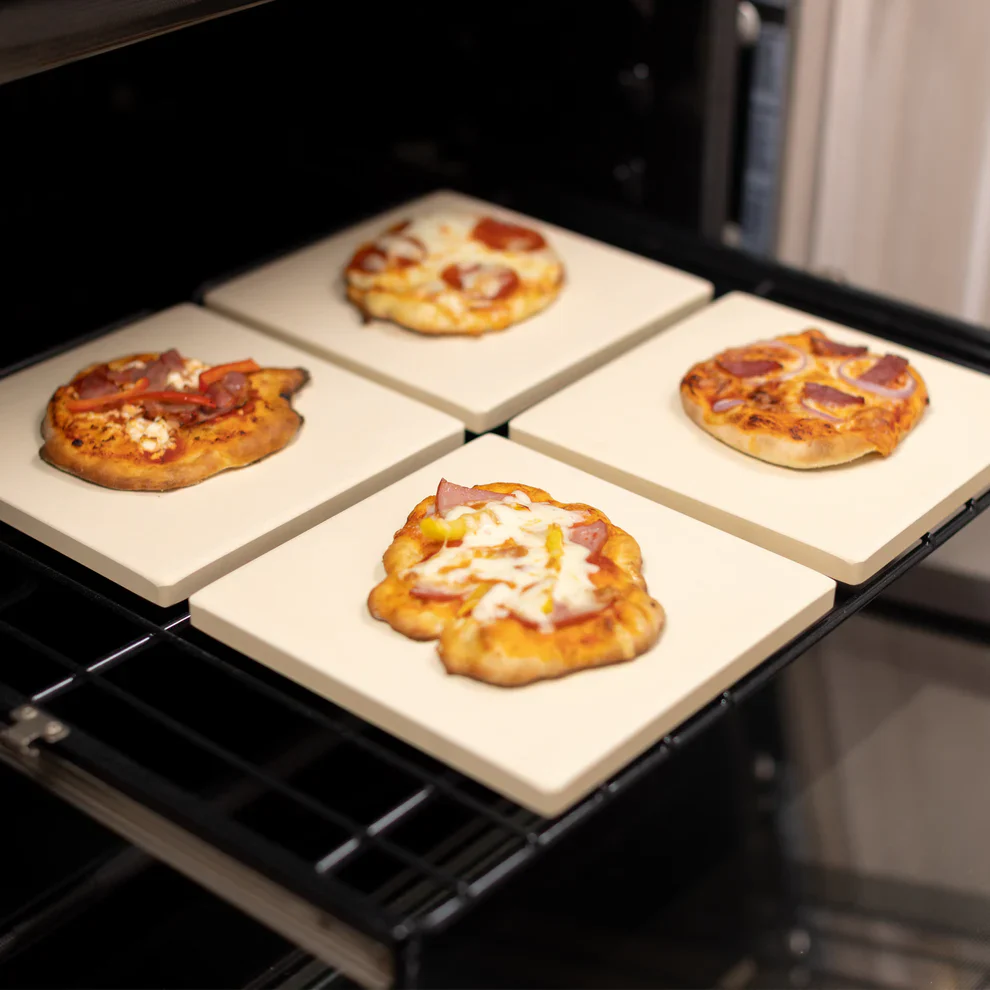 Old Stone Pizza Kitchen - Individual Square Pizza Stone Set - Image 2