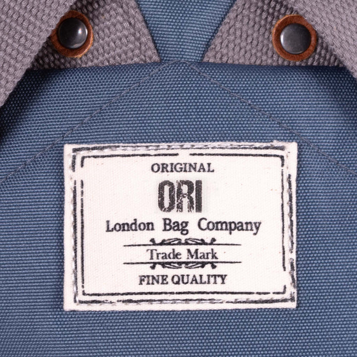 Ori London - Large Finchley A Backpack, Airforce Recycled Canvas - Image 4