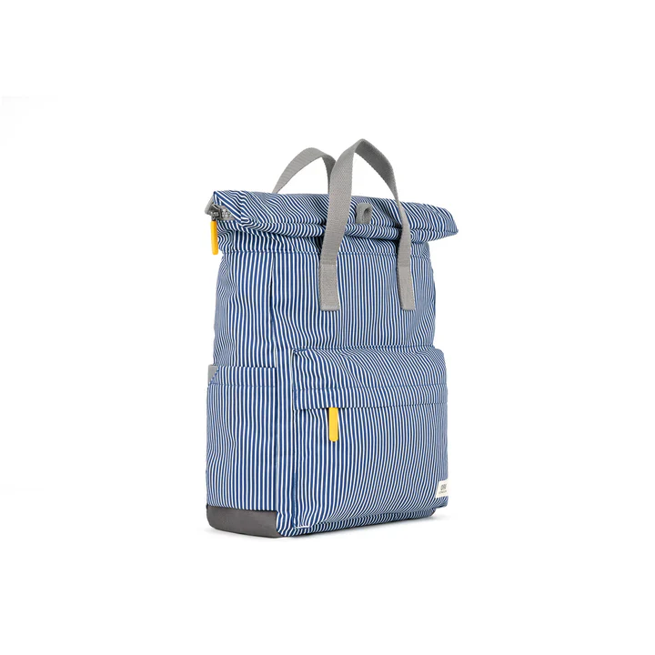 Ori London - Medium Canfield B Backpack, Hickory Stripe Recycled Canvas - Image 2