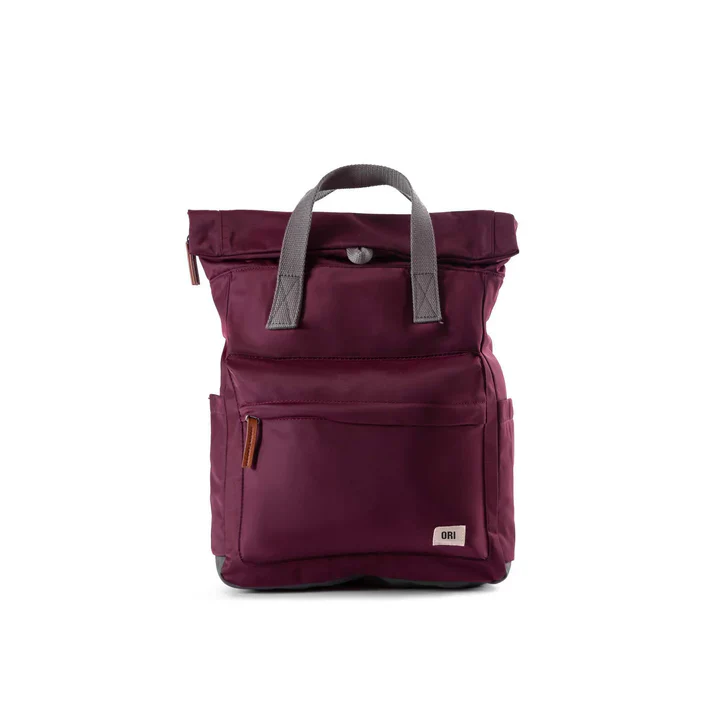 Ori London - Medium Canfield B Backpack, Plum Recycled Nylon