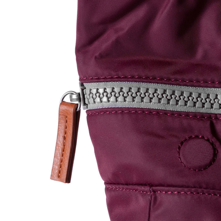 Ori London - Medium Canfield B Backpack, Plum Recycled Nylon - Image 3
