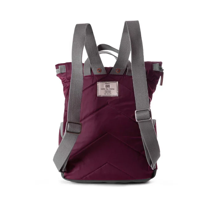 Ori London - Medium Canfield B Backpack, Plum Recycled Nylon - Image 5