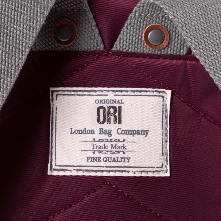 Ori London - Medium Canfield B Backpack, Plum Recycled Nylon - Image 7