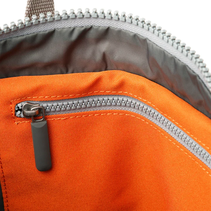 Ori London - Medium Richmond Backpack, Atomic Orange Recycled Canvas - Image 5