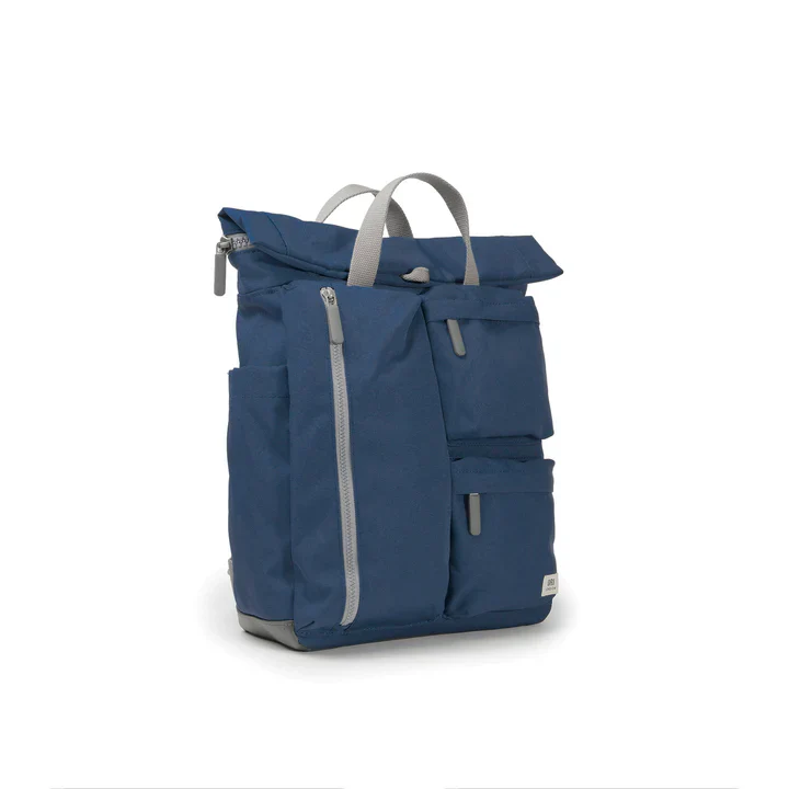 Ori London - Medium Richmond Backpack, Deep Blue Recycled Canvas - Image 2