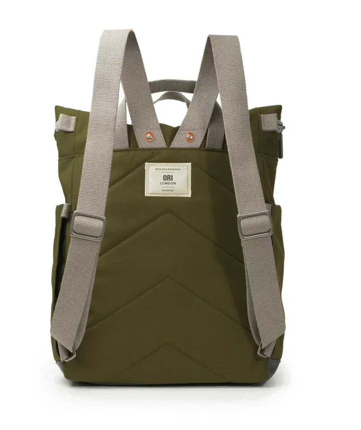 Ori London - Medium Richmond Backpack, Moss Recycled Canvas - Image 2