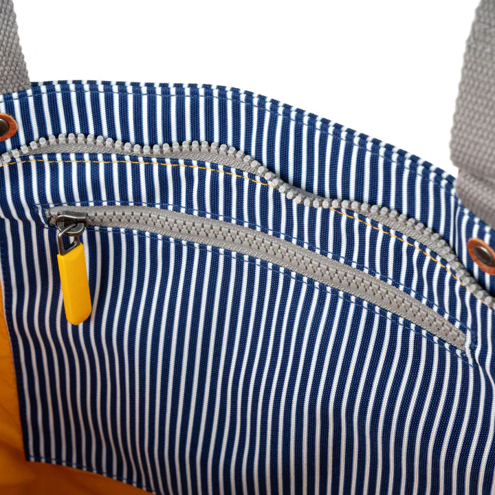 Ori London - Trafalgar Tote B, Hickory Stripe Recycled Canvas - Image 4