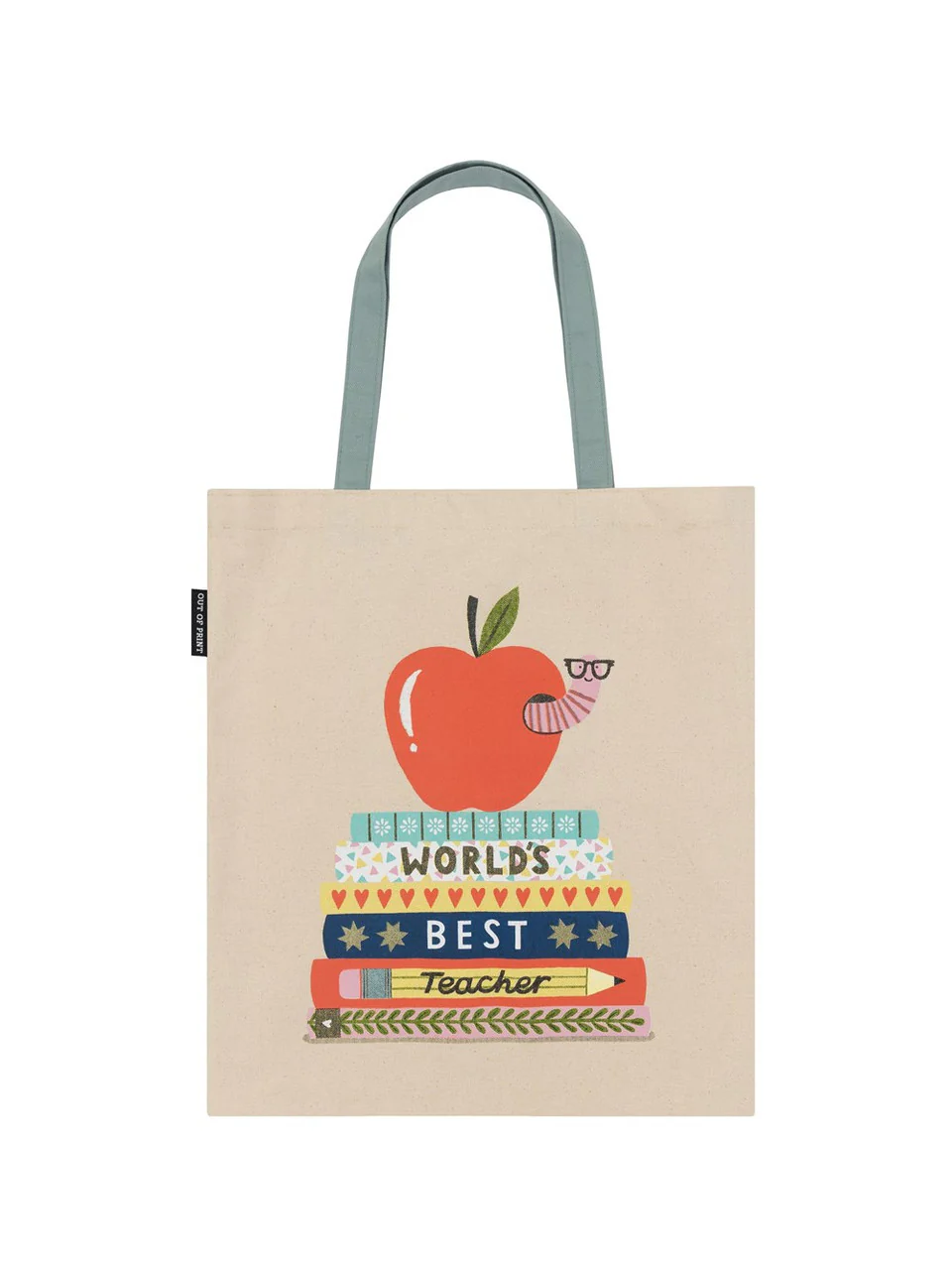 Out of Print - World's Best Teacher Tote Bag