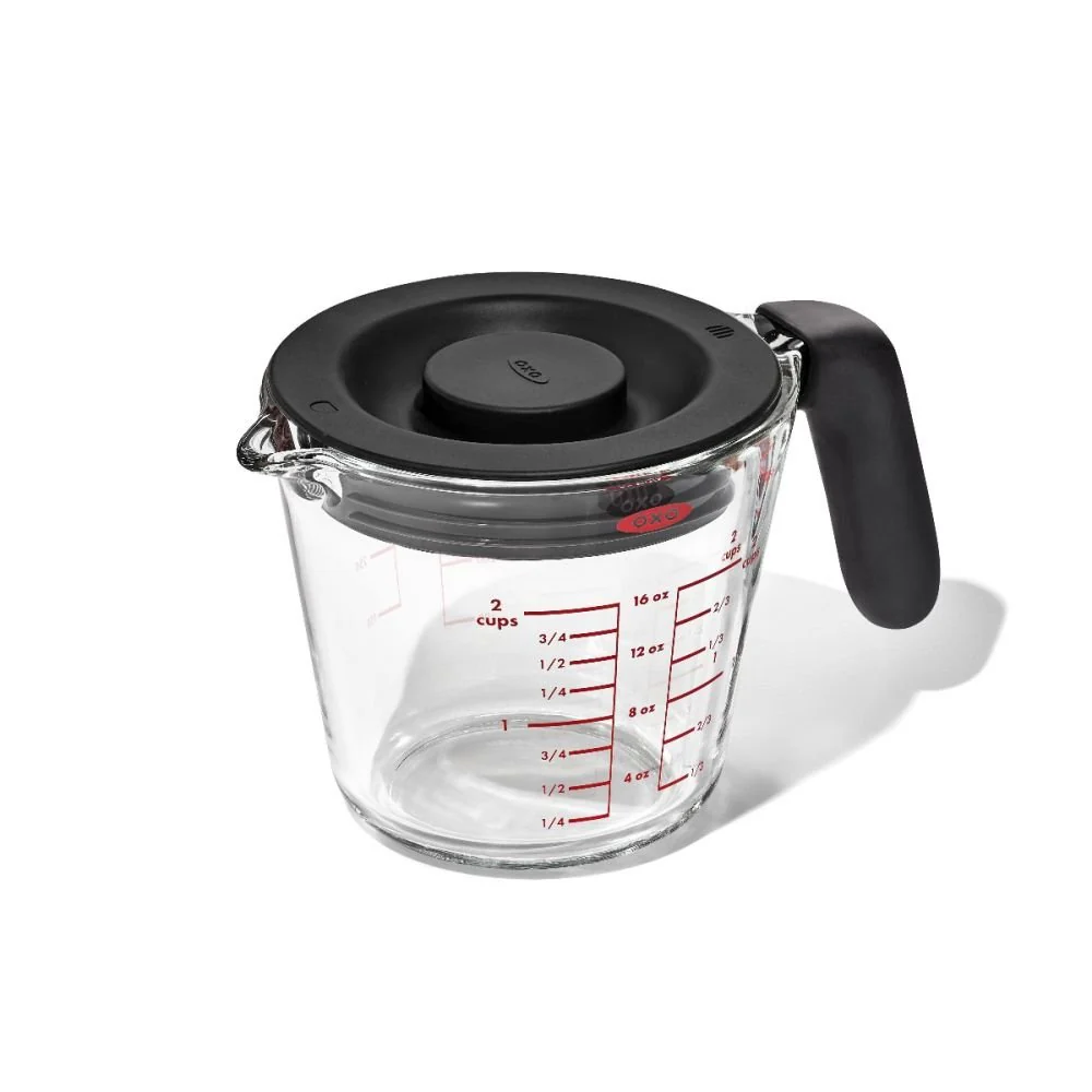 OXO - Glass Measuring Cup with Lid, 2 Cups
