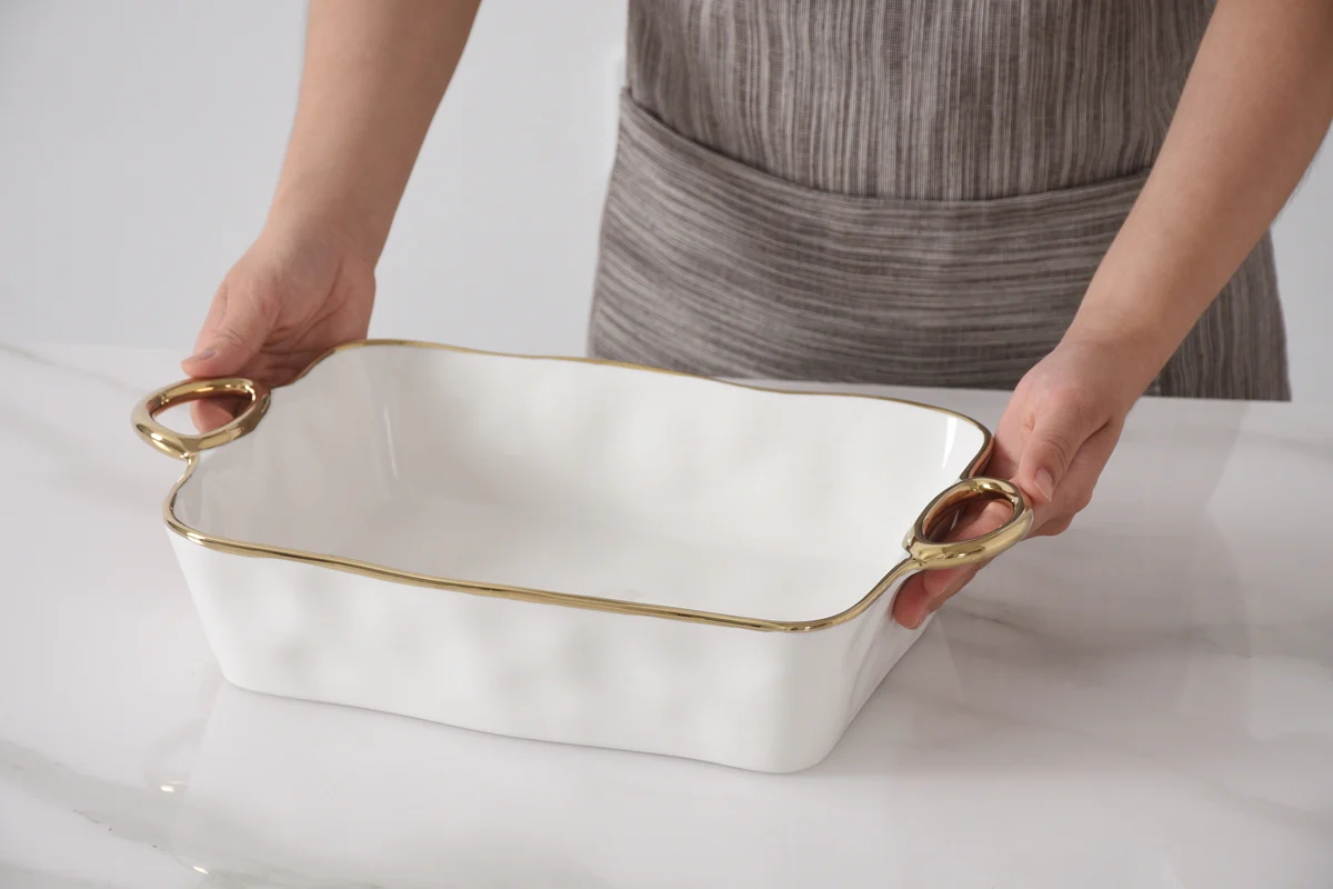 Pampa Bay - Golden Handles Rectangular Baking Dish - Image 4