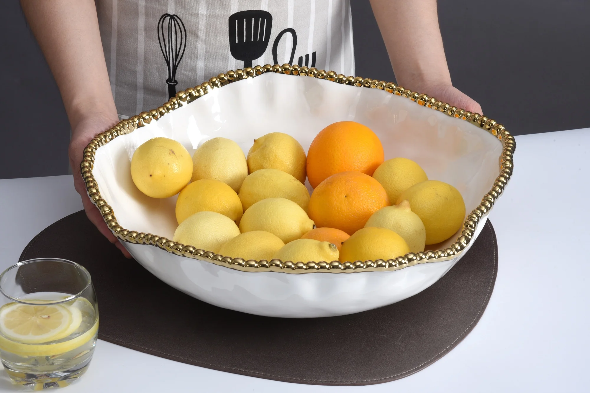 Pampa Bay - Golden Salerno Oversized Serving Bowl - Image 3