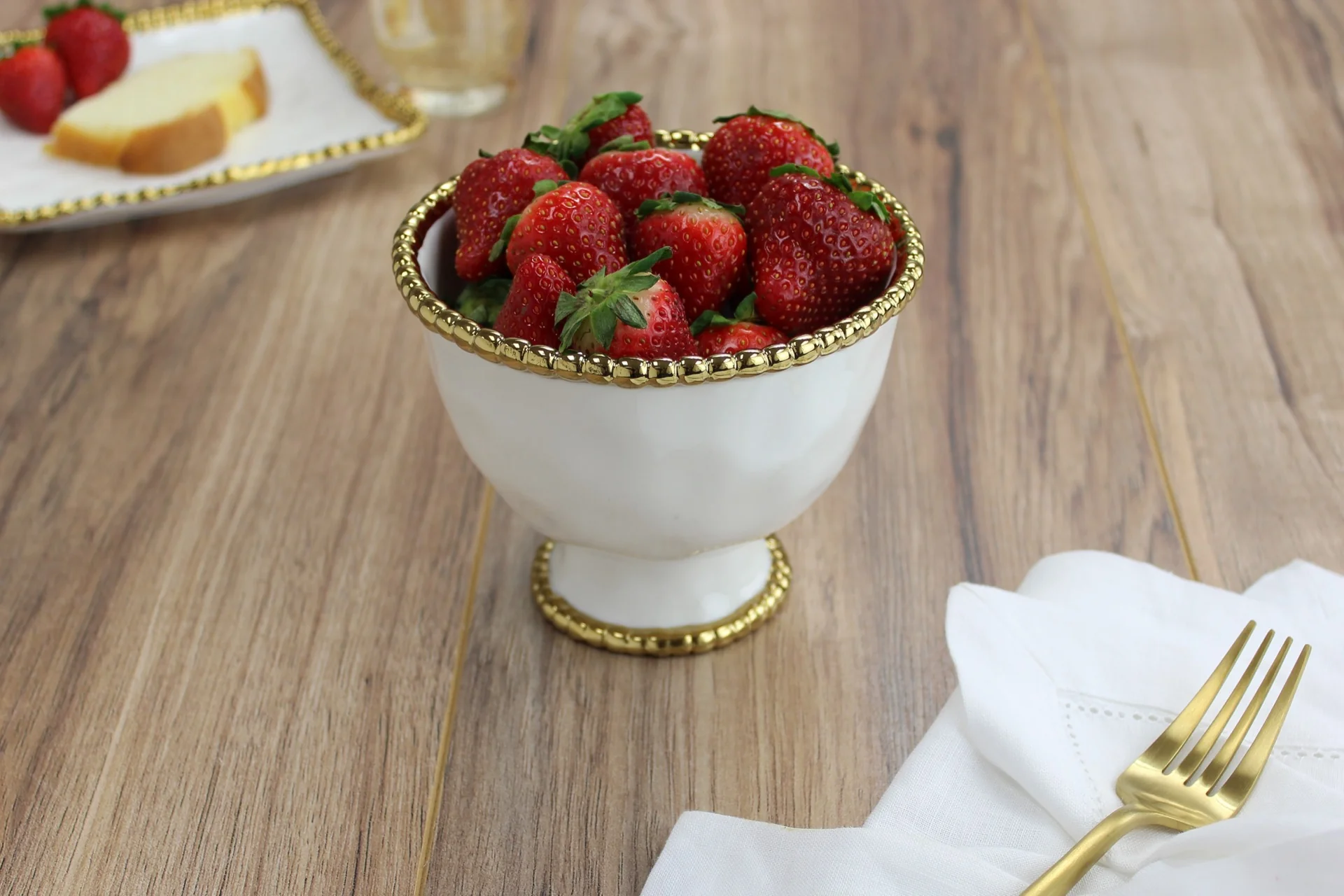 Pampa Bay - Golden Salerno Small Footed Bowl - Image 2