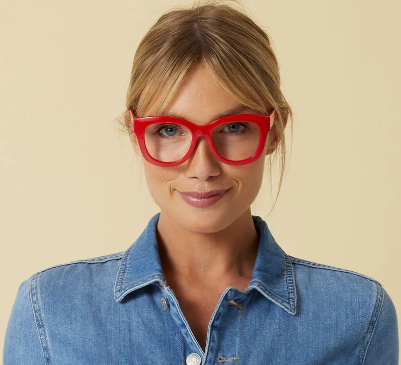Peepers - Center Stage Blue Light Reading Glasses, Red - Image 4