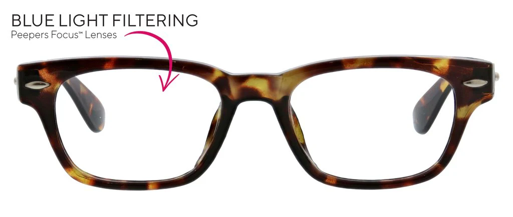 Peepers - Clark Blue Light Reading Glasses, Tortoise - Image 2
