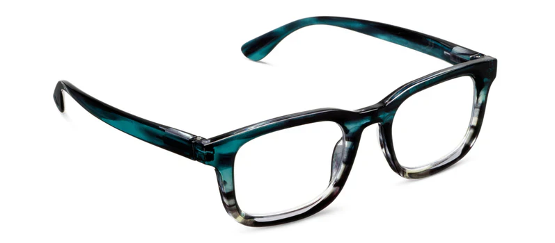 Peepers - Otto Blue Light Reading Glasses, Teal Ombre Horn - Image 2
