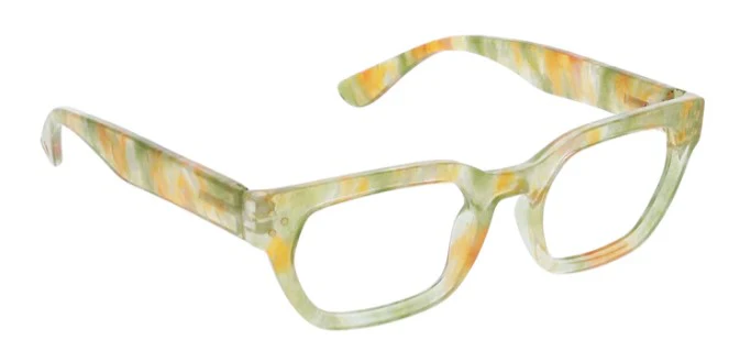 Peepers - Prism Focus Blue Light Reading Glasses, Green & Orange - Image 3