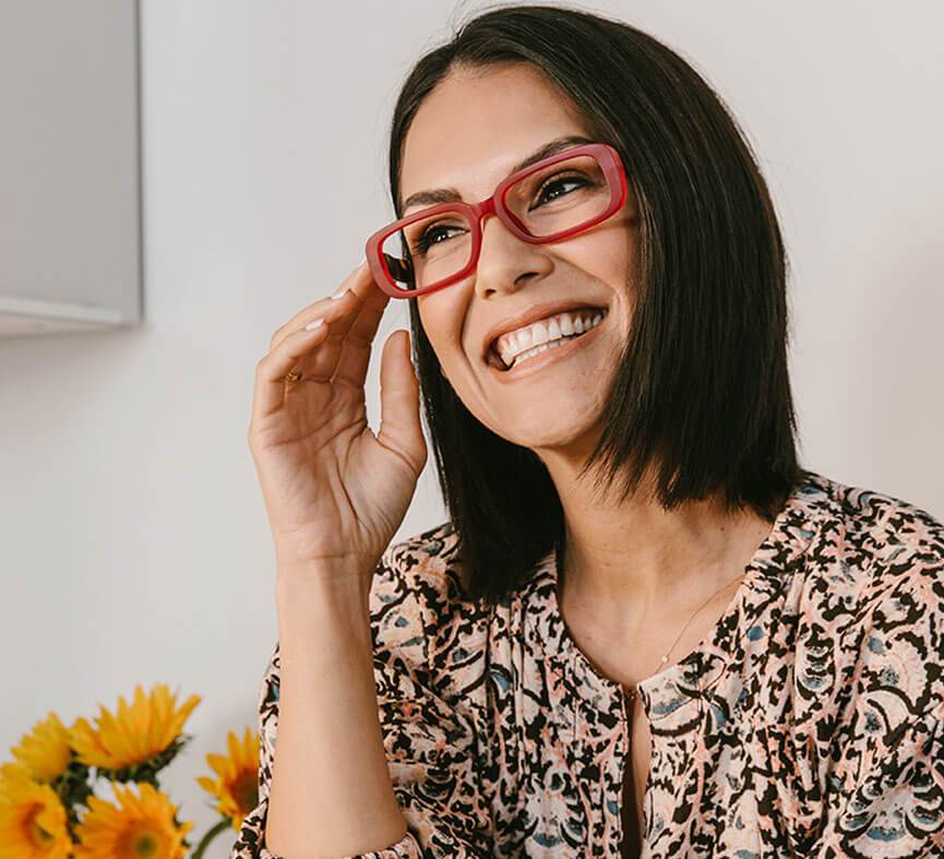 Peepers - Willow Red Blue Light Reading Glasses