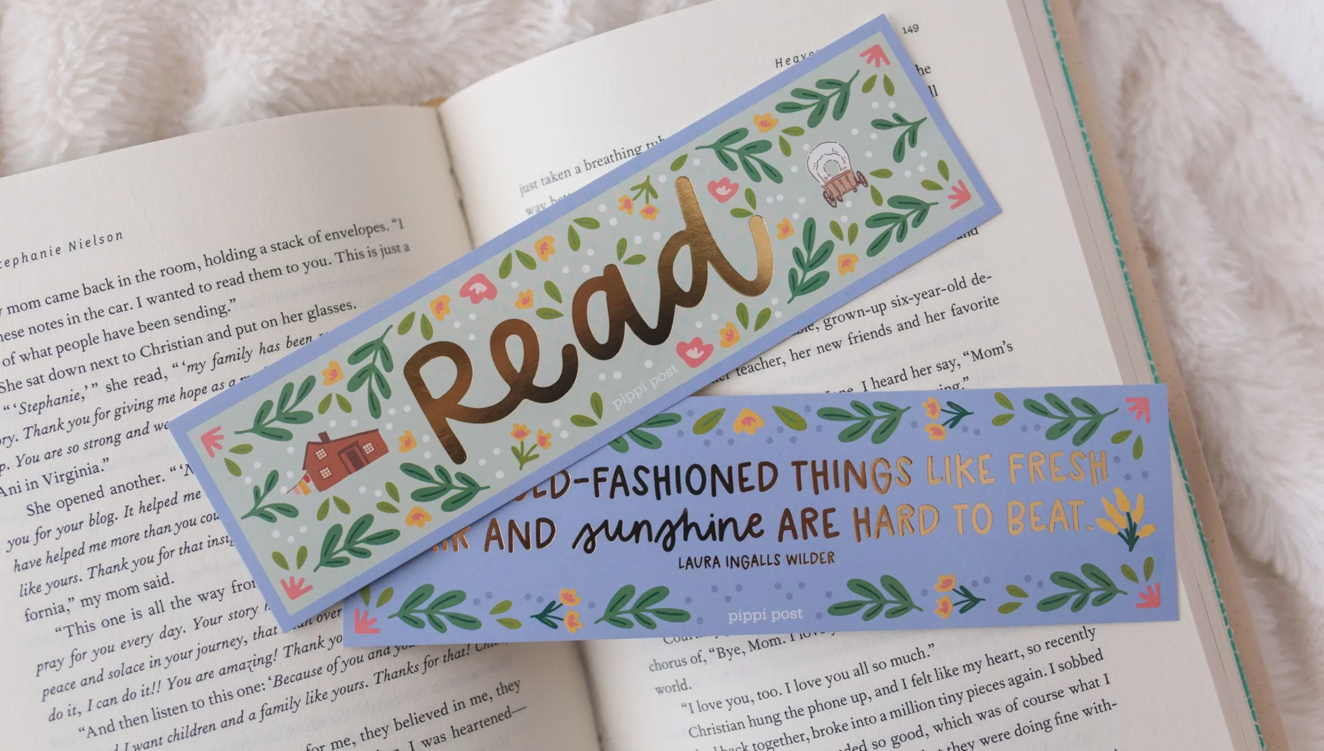 Pippi Post - Little House on the Prairie Foil Bookmark Set