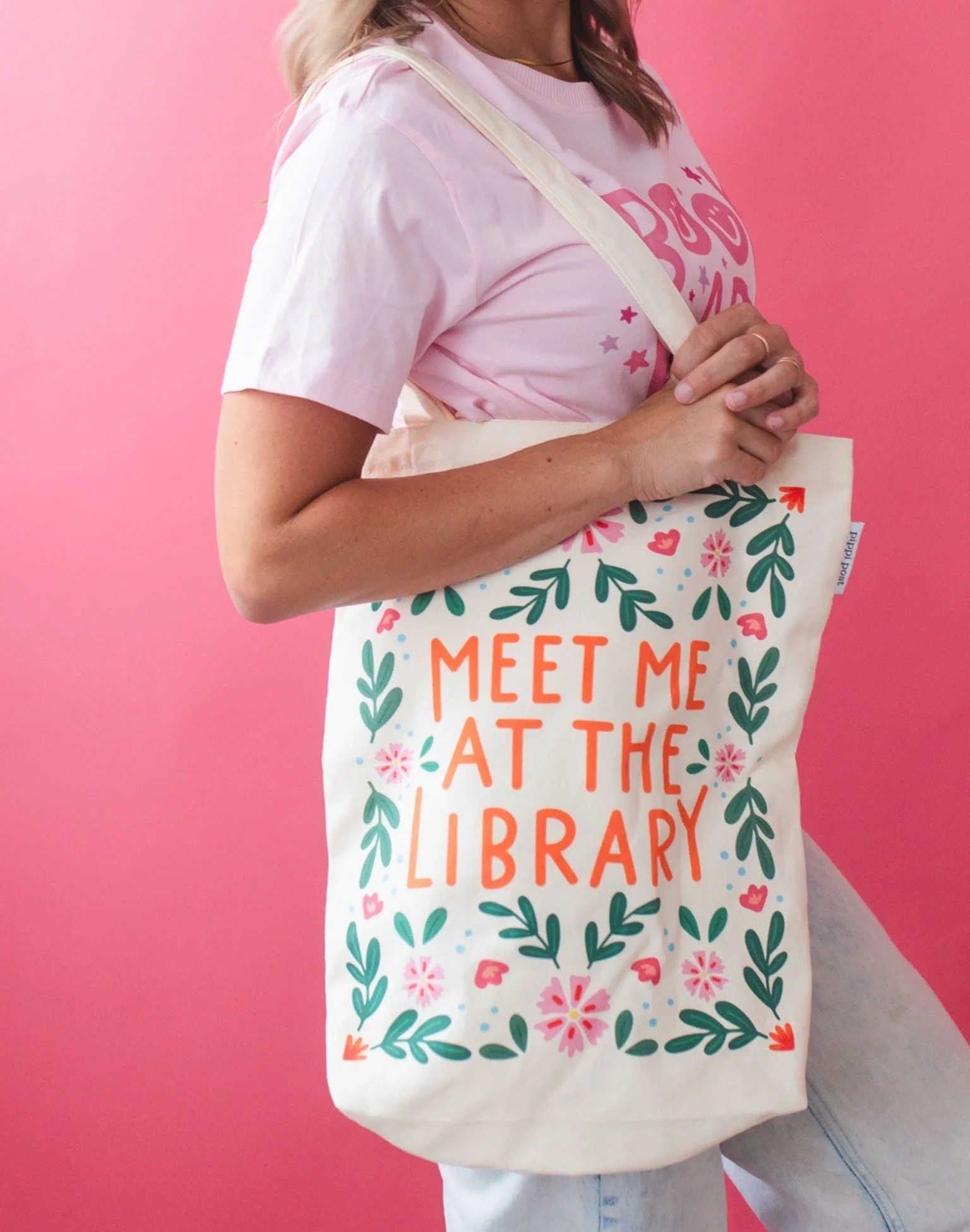 Pippi Post - Meet Me At The Library Canvas Tote Bag