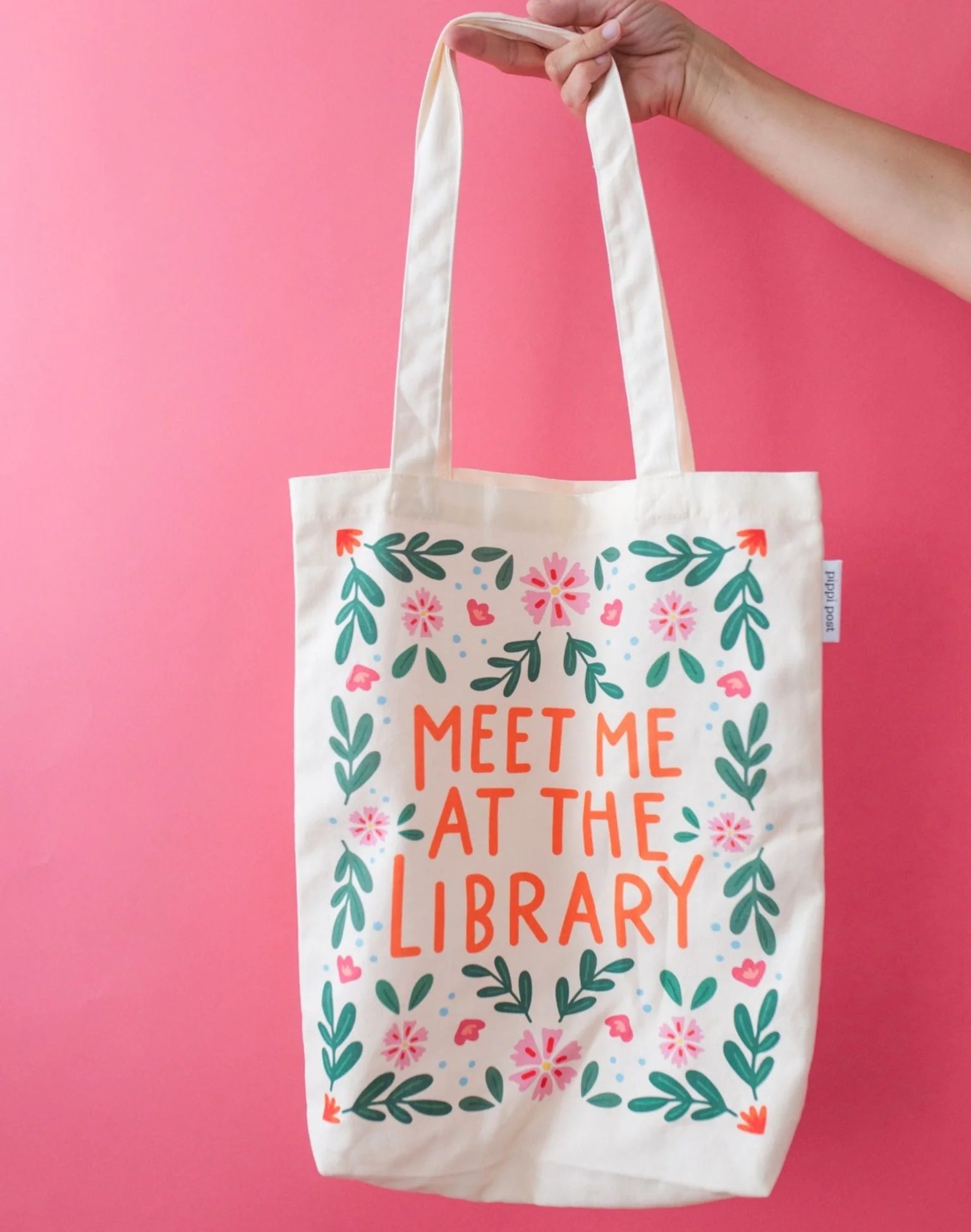 Pippi Post - Meet Me At The Library Canvas Tote Bag - Image 2