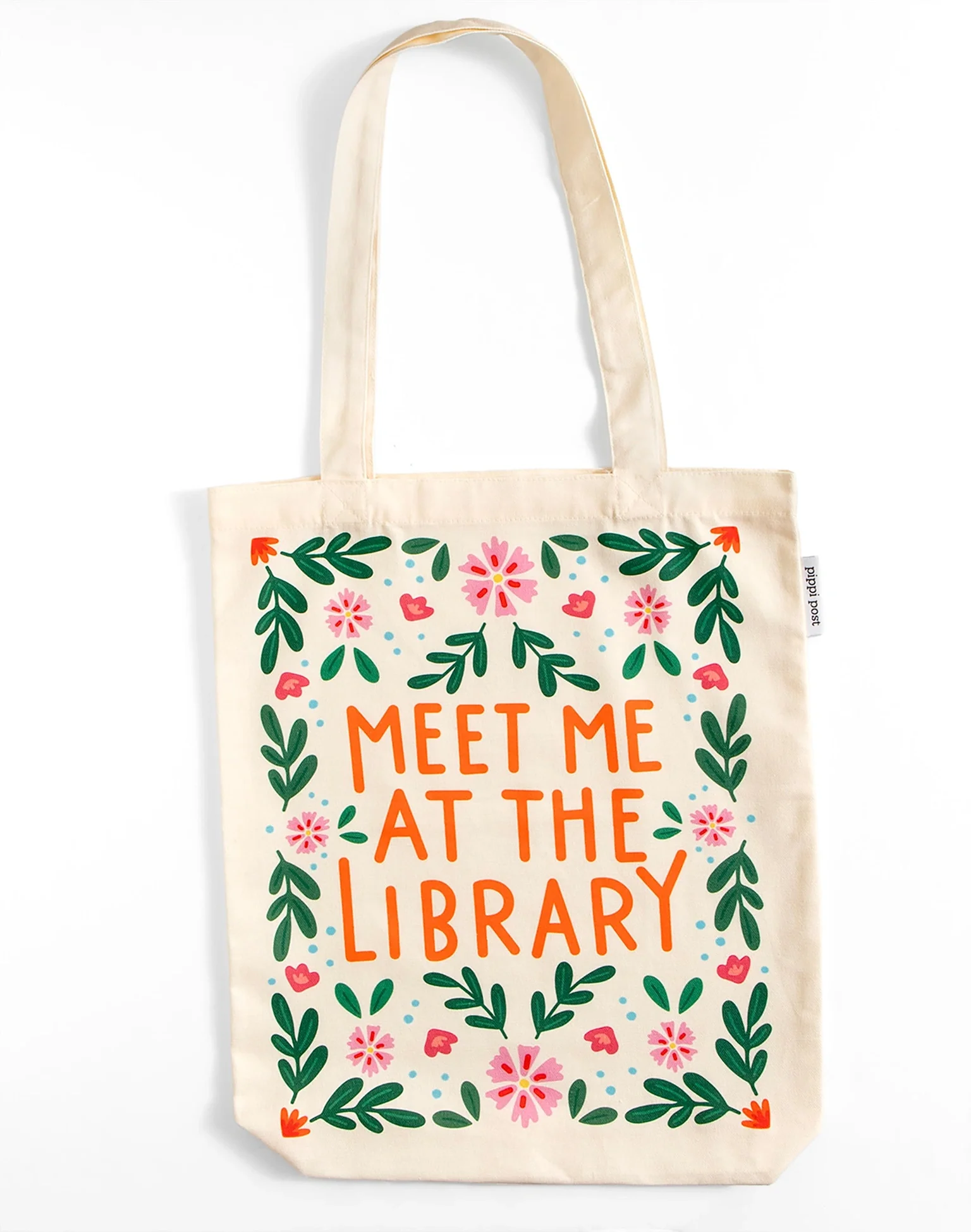 Pippi Post - Meet Me At The Library Canvas Tote Bag - Image 3