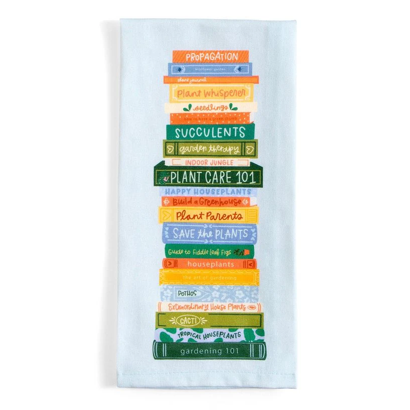 Pippi Post - Plant Book Stack Tea Towel