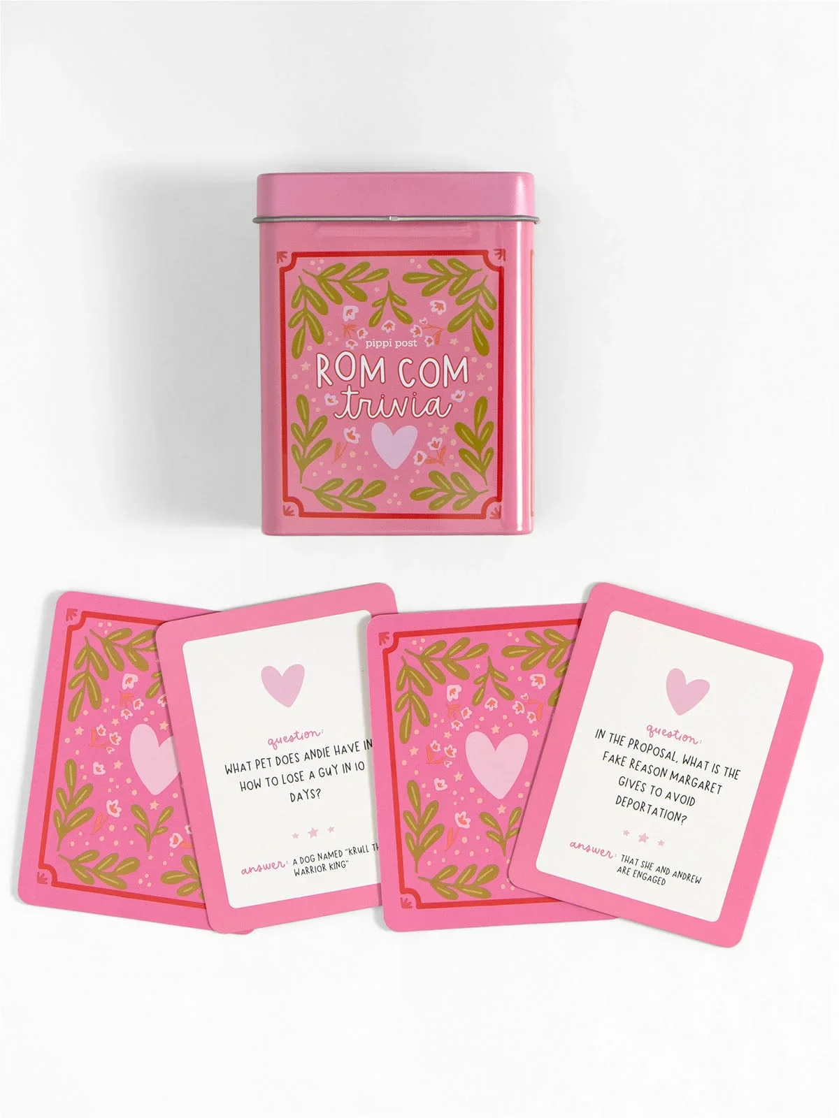 Pippi Post - Rom Com Trivia Game Deck of Cards