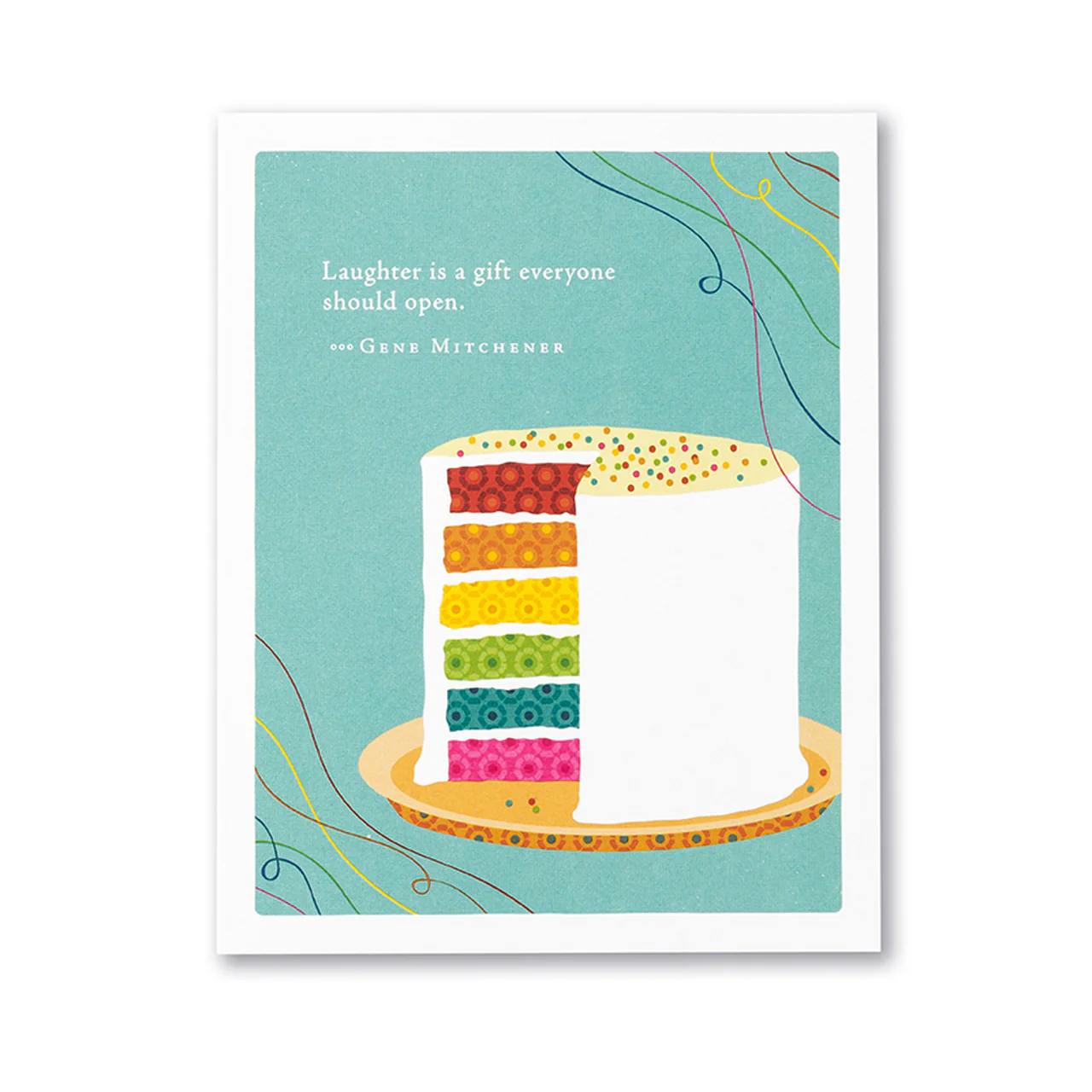 Positively Green - Birthday Card, Laughter Is A Gift