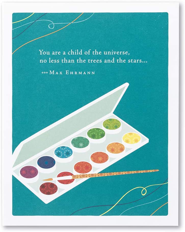 Positively Green - Birthday Card, You Are A Child of the Universe