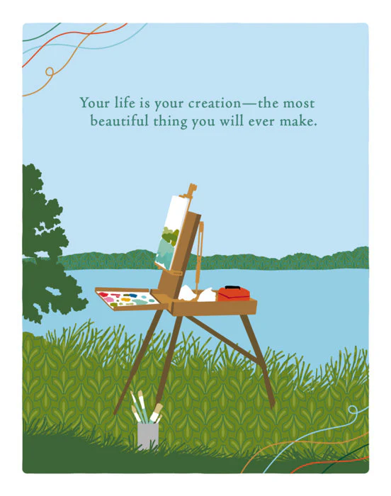 Positively Green - Birthday Card, Your Life is Your Creation