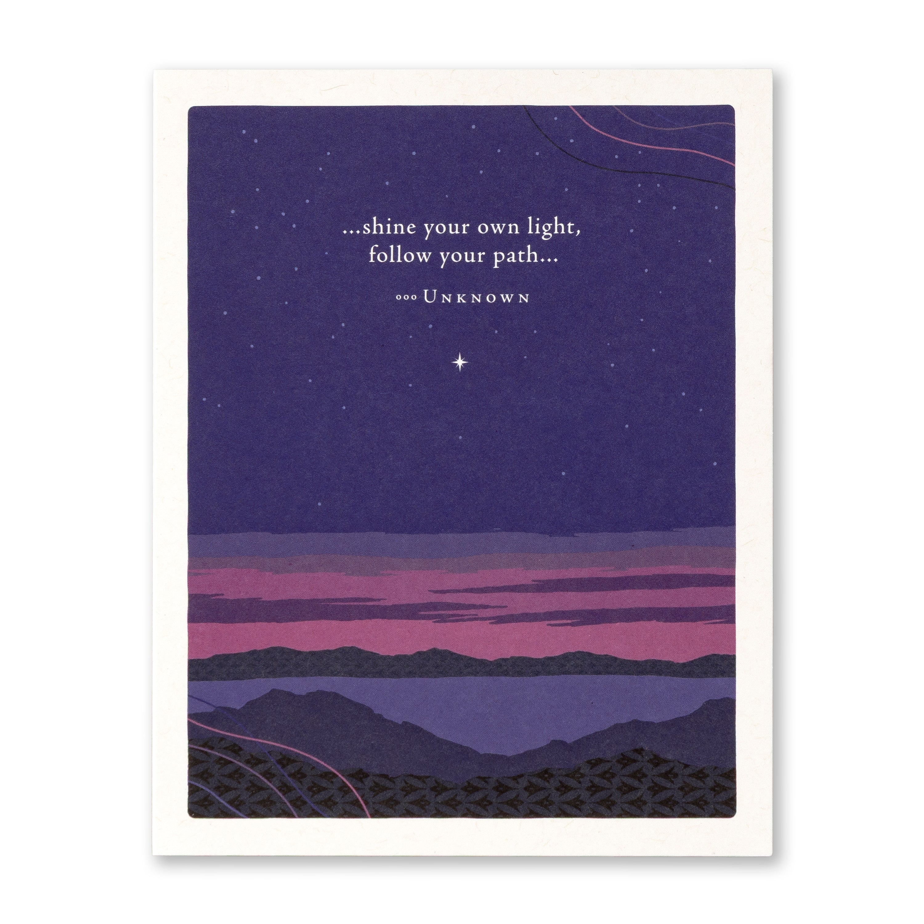 Positively Green - Encouragement Card, Shine Your Own Light
