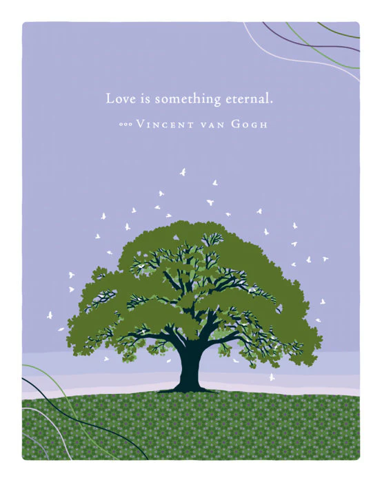 Positively Green - Sympathy Card, Love Is Something Eternal