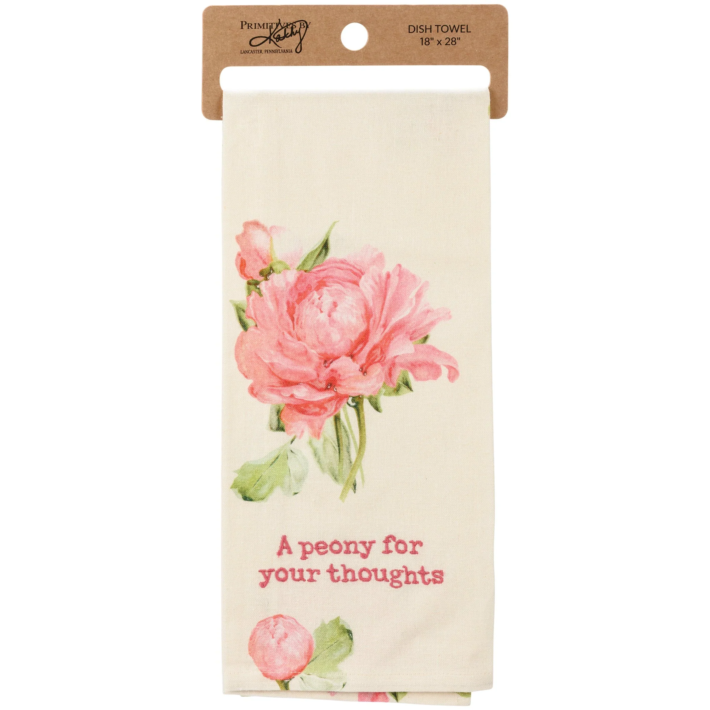 Primitives by Kathy - A Peony for Your Thoughts Kitchen Towel