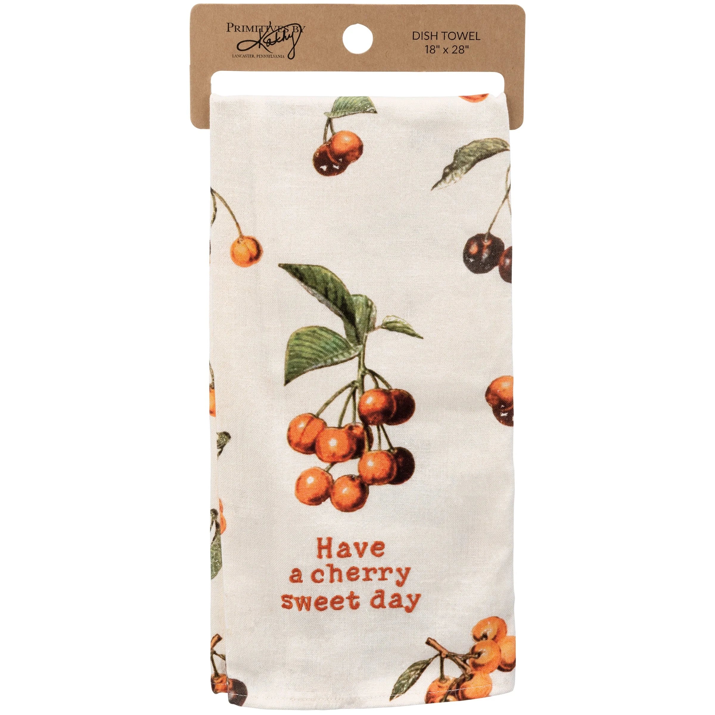 Primitives By Kathy - Have A Cherry Sweet Day Kitchen Towel